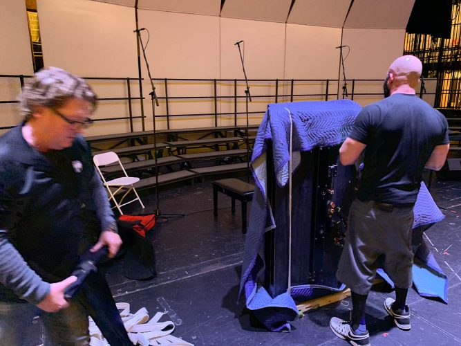 The Fine Arts Department of East Aurora High School has a new piano.