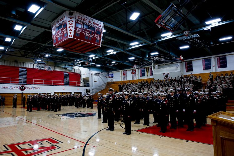 East Aurora High School NJROTC hosts successful Pass In Review Ceremony