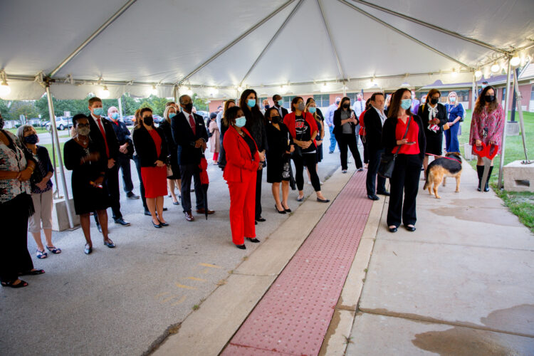 Community leaders gather at the Gonzalez Child Center