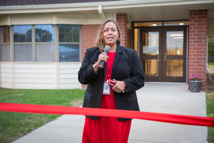 Superintendent Dr. Jennifer Norrell addresses community leaders