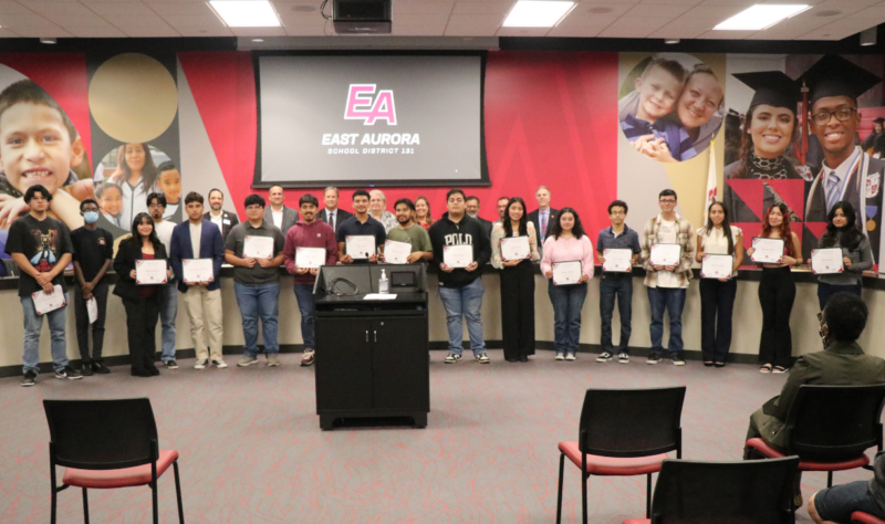 EAHS students that earned academic honors by the College Board National Recognition Program were recognized at the September 18 Board of Education meeting. (Not all 29 students are featured)