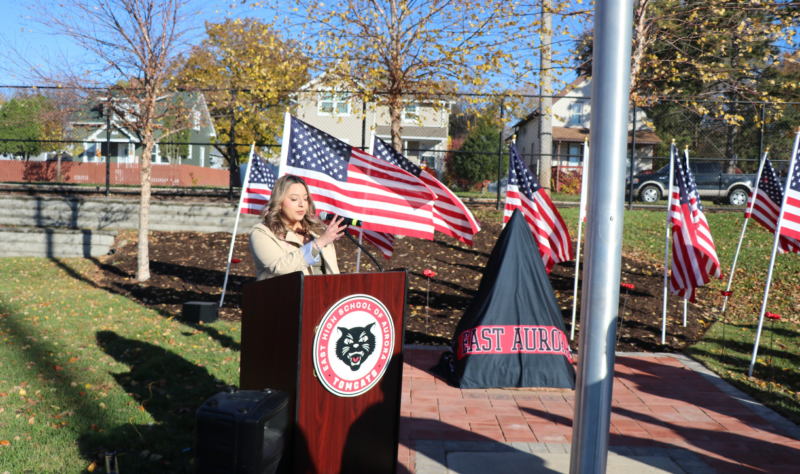 Melisa Bonilla-singing the National Anthem.