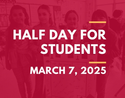 Reminder: Friday, March 7 is a Half-Day for Students!