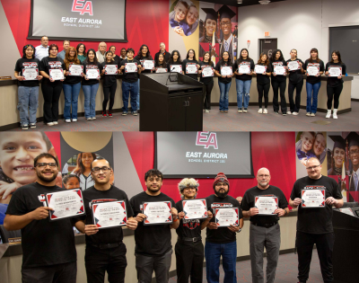 EAHS Girls Wrestling Team Champions Recognized at Board Meeting 