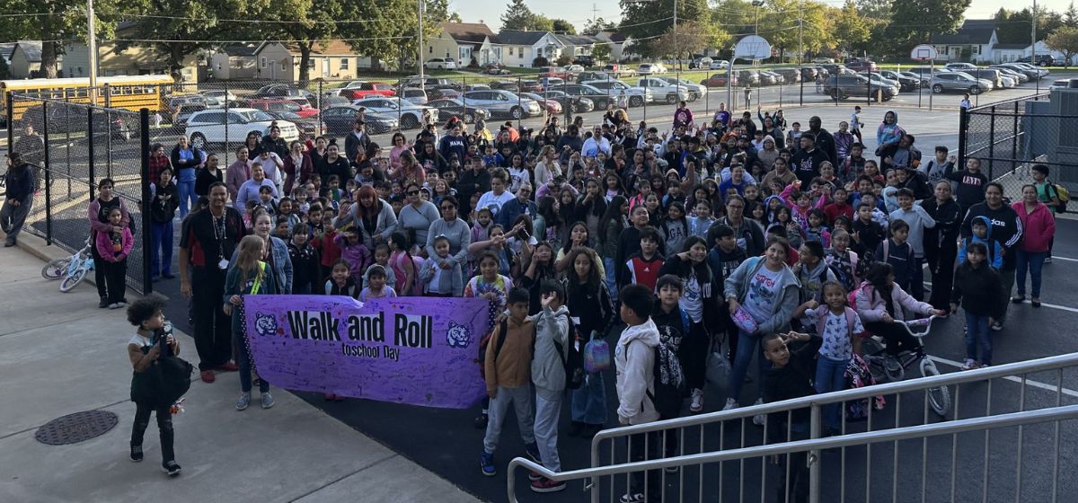 East Aurora High School Walk to School Day 2024