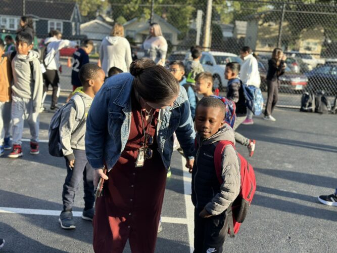 East Aurora High School Walk to School Day 2024