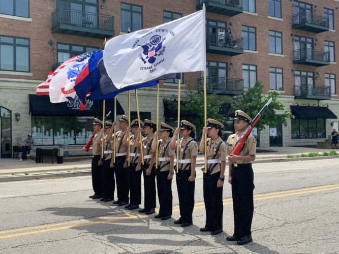 NJROTC Color Guard at the Memorial Day parade.